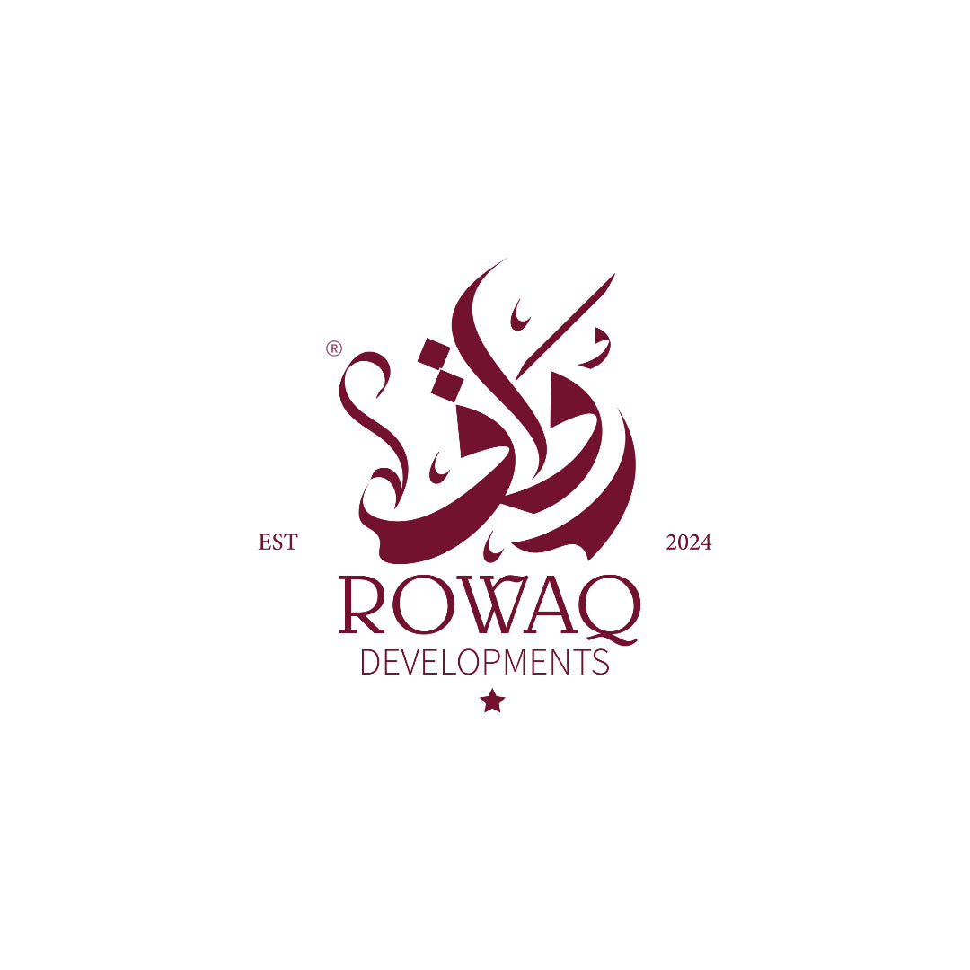 Logo of ROWAQ Developments with stylized text and year 2024 on a white background